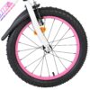 Volare Lily Kinderfahrrad - Mädchen - 18 Zoll - Weiß Rosa Lila