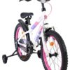 Volare Lily Kinderfahrrad - Mädchen - 18 Zoll - Weiß, Rosa, Lila - Zwei Handbremsen