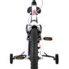 Volare Lily Kinderfahrrad - Mädchen - 18 Zoll - Weiß, Rosa, Lila - Zwei Handbremsen