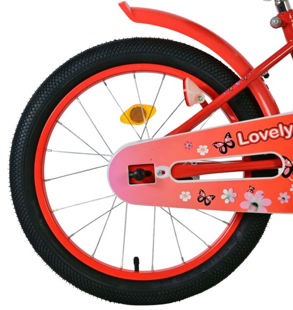 Volare Lovely Kinderfahrrad – Mädchen – 18 Zoll – Rot Weiß 2