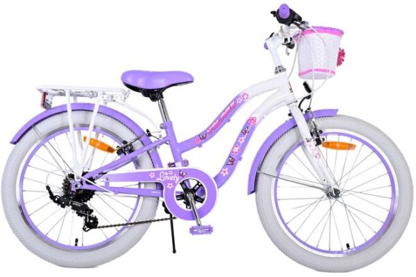 Volare Lovely Kinderfahrrad – Mädchen – 20 Zoll – Lila – 7 Gänge