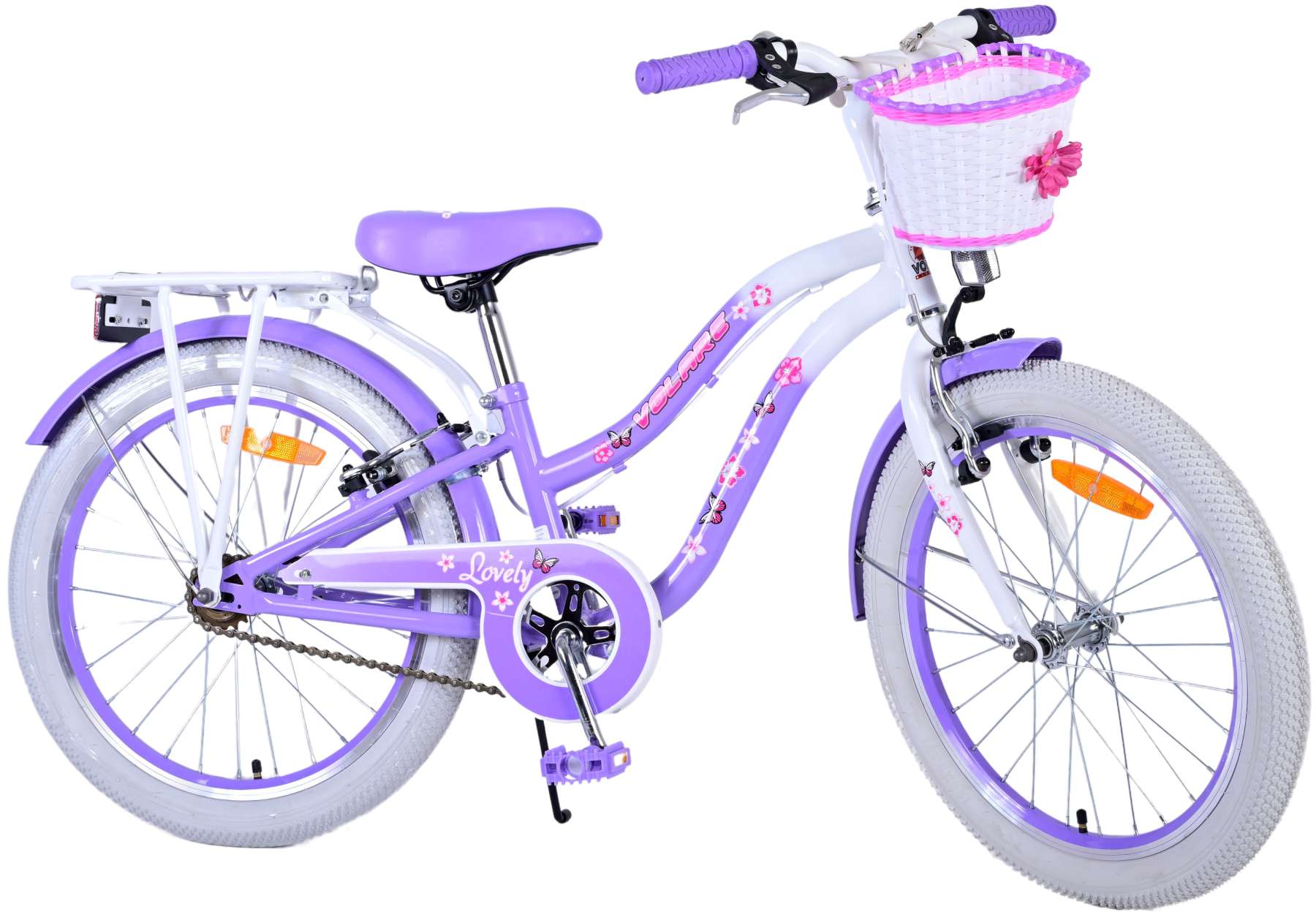 Volare Lovely Kinderfahrrad – Mädchen – 20 Zoll – Lila – Zwei Handbremsen 3