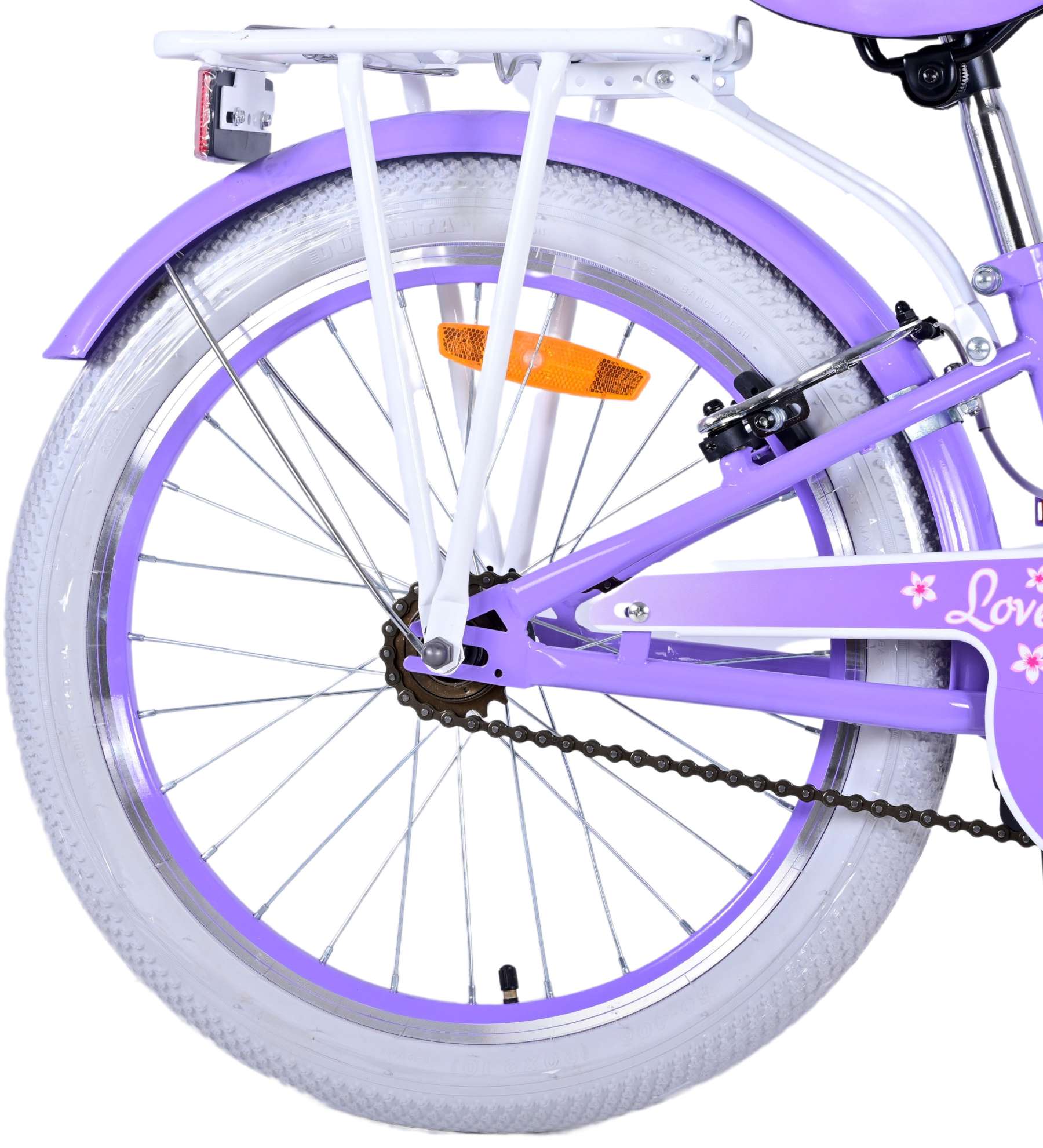 Volare Lovely Kinderfahrrad – Mädchen – 20 Zoll – Lila – Zwei Handbremsen 4