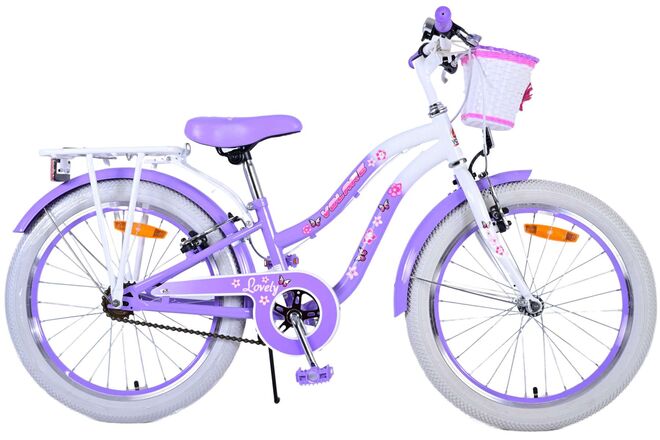 Volare Lovely Kinderfahrrad – Mädchen – 20 Zoll – Lila – Zwei Handbremsen