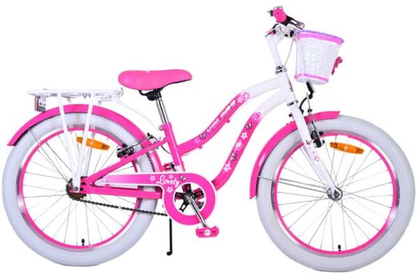 Volare Lovely Kinderfahrrad – Mädchen – 20 Zoll – Rosa – Zwei Handbremsen