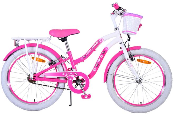 Volare Lovely Kinderfahrrad – Mädchen – 20 Zoll – Rosa – Zwei Handbremsen