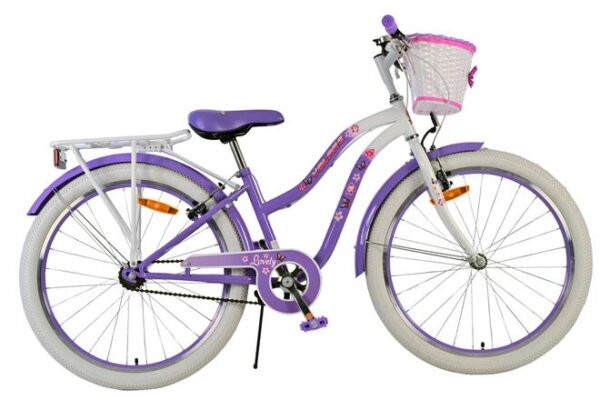 Volare Lovely Kinderfahrrad – Mädchen – 24 Zoll – Lila – Zwei Handbremsen