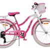Volare Lovely Kinderfahrrad – Mädchen – 24 Zoll – Rosa – 7 Gänge