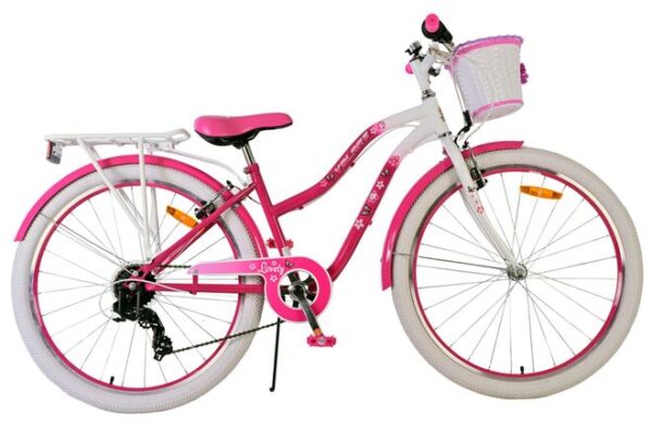 Volare Lovely Kinderfahrrad – Mädchen – 26 Zoll – Rosa – 7 Gänge