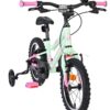 Volare Milano Kinderfahrrad - Mädchen - 14 Zoll - Mintgrün - Zwei Handbremsen