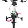 Volare Milano Kinderfahrrad - Mädchen - 14 Zoll - Mintgrün - Zwei Handbremsen