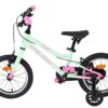 Volare Milano Kinderfahrrad - Mädchen - 14 Zoll - Mintgrün - Zwei Handbremsen