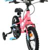 Volare Milano Kinderfahrrad - Mädchen - 14 Zoll - Rosa - Zwei Handbremsen