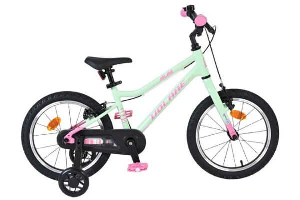 Volare Milano Kinderfahrrad - Mädchen - 16 Zoll - Mintgrün - Zwei Handbremsen