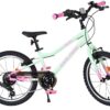 Volare Milano Kinderfahrrad - Mädchen - 18 Zoll - Mintgrün - 6 Gänge - Zwei Handbremsen