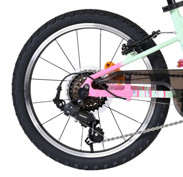 Volare Milano Kinderfahrrad - Mädchen - 18 Zoll - Mintgrün - 6 Gänge - Zwei Handbremsen
