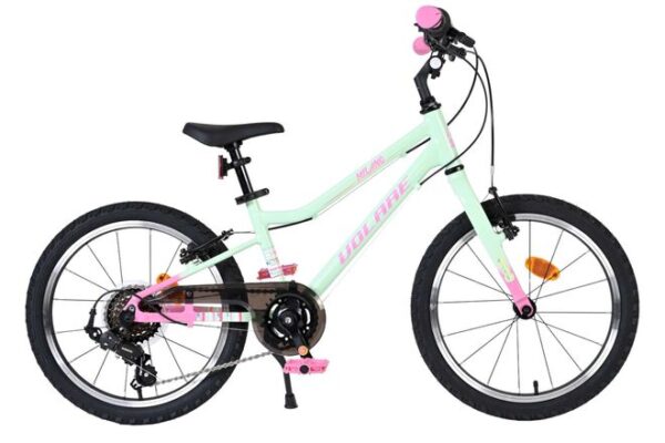 Volare Milano Kinderfahrrad - Mädchen - 18 Zoll - Mintgrün - 6 Gänge - Zwei Handbremsen