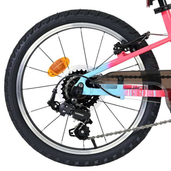 Volare Milano Kinderfahrrad - Mädchen - 18 Zoll - Rosa - 6 Gänge - Zwei Handbremsen