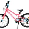 Volare Milano Kinderfahrrad - Mädchen - 18 Zoll - Rosa - 6 Gänge - Zwei Handbremsen