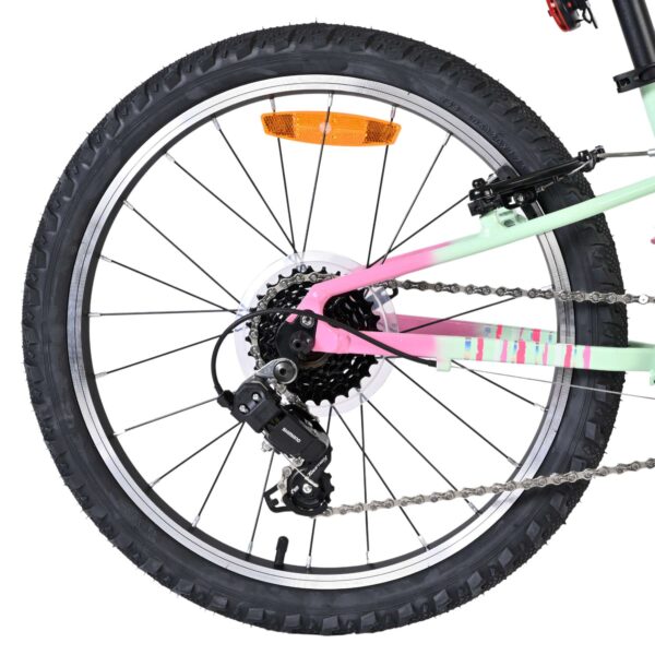Volare Milano Kinderfahrrad - Mädchen - 20 Zoll - Mintgrün - 6-Gang - Zwei Handbremsen