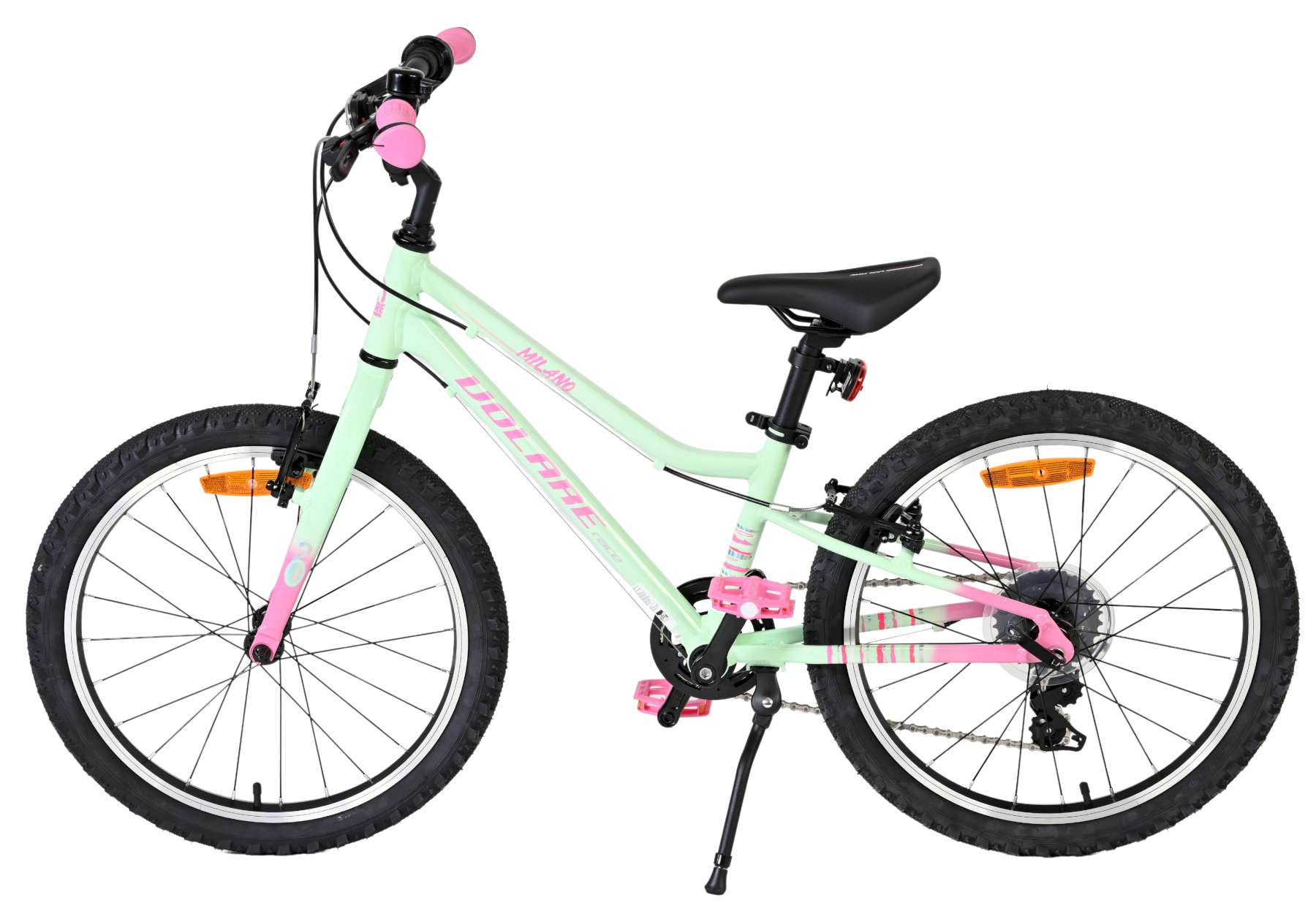 Volare Milano Kinderfahrrad - Mädchen - 20 Zoll - Mintgrün - 6-Gang - Zwei Handbremsen