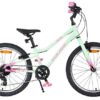 Volare Milano Kinderfahrrad - Mädchen - 20 Zoll - Mintgrün - 6-Gang - Zwei Handbremsen