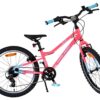 Volare Milano Kinderfahrrad - Mädchen - 20 Zoll - Rosa - 6 Gänge - Zwei Handbremsen