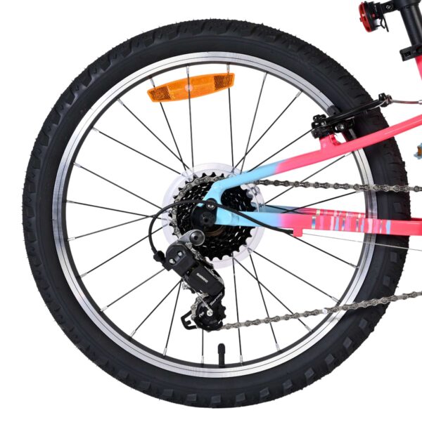 Volare Milano Kinderfahrrad - Mädchen - 20 Zoll - Rosa - 6 Gänge - Zwei Handbremsen