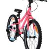 Volare Milano Kinderfahrrad - Mädchen - 20 Zoll - Rosa - 6 Gänge - Zwei Handbremsen