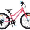 Volare Milano Kinderfahrrad - Mädchen - 20 Zoll - Rosa - 6 Gänge - Zwei Handbremsen