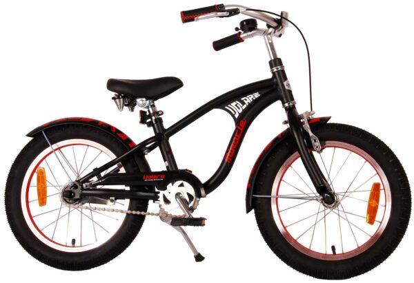 Volare Miracle Cruiser Kinderfahrrad – Jungen – 16 Zoll – Mattschwarz – Prime Collection 2