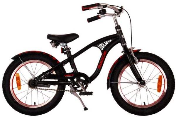Volare Miracle Cruiser Kinderfahrrad – Jungen – 16 Zoll – Mattschwarz – Prime Collection