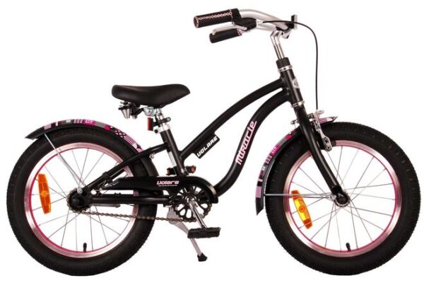 Volare Miracle Cruiser Kinderfahrrad – Mädchen – 16 Zoll – Mattschwarz – Prime Collection