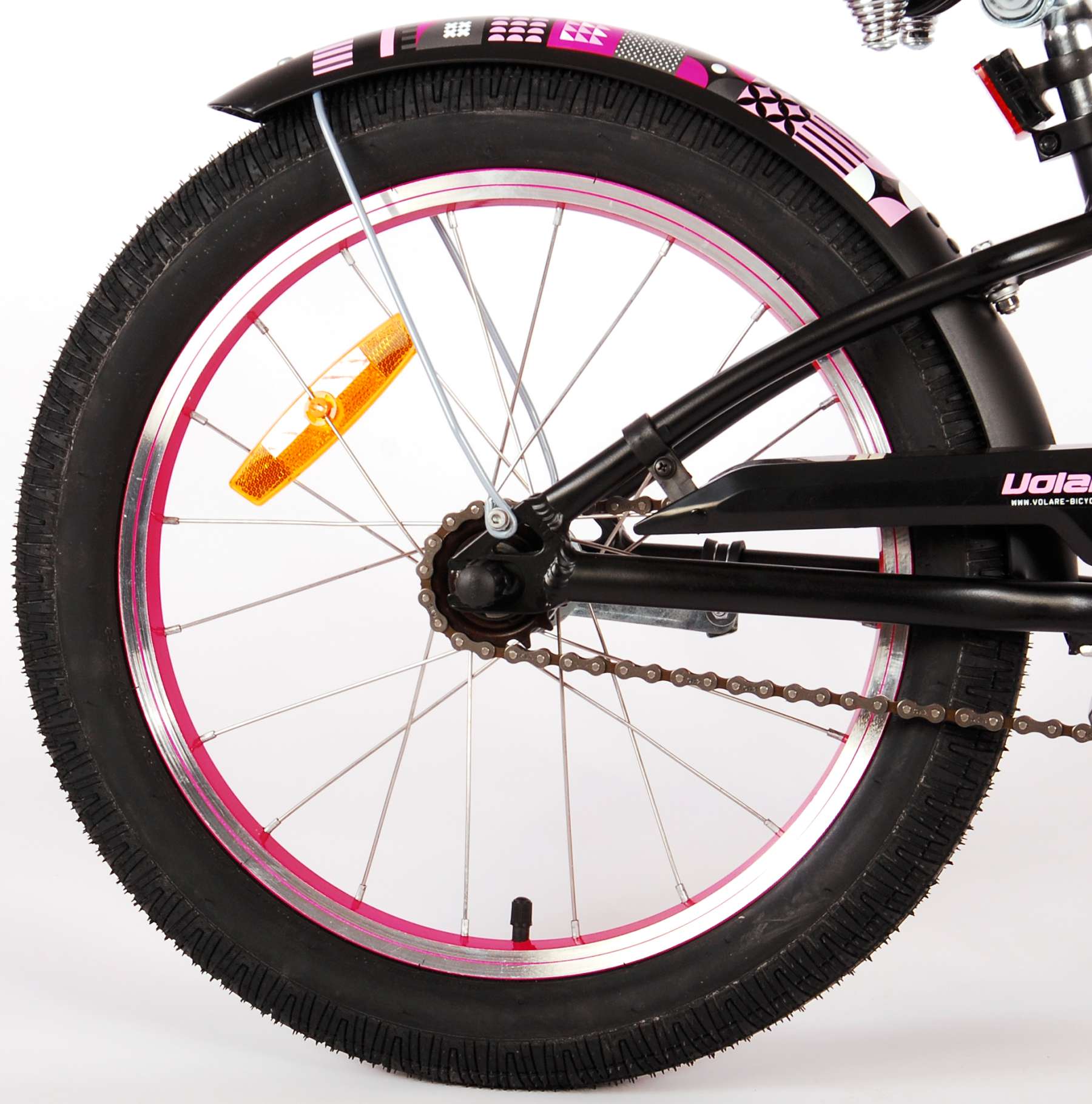 Volare Miracle Cruiser Kinderfahrrad – Mädchen – 18 Zoll – Mattschwarz – Prime Collection 4