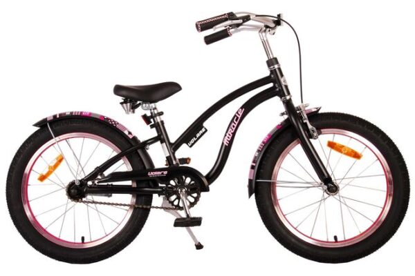 Volare Miracle Cruiser Kinderfahrrad – Mädchen – 18 Zoll – Mattschwarz – Prime Collection