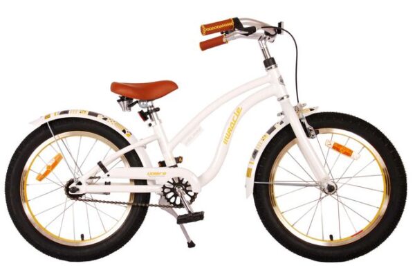 Volare Miracle Cruiser Kinderfahrrad – Mädchen – 18 Zoll – Weiß – Prime Collection