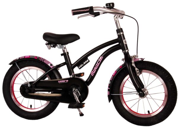 Volare Miracle Kinderfahrrad – Mädchen – 14 Zoll – Mattschwarz – Prime Collection 2