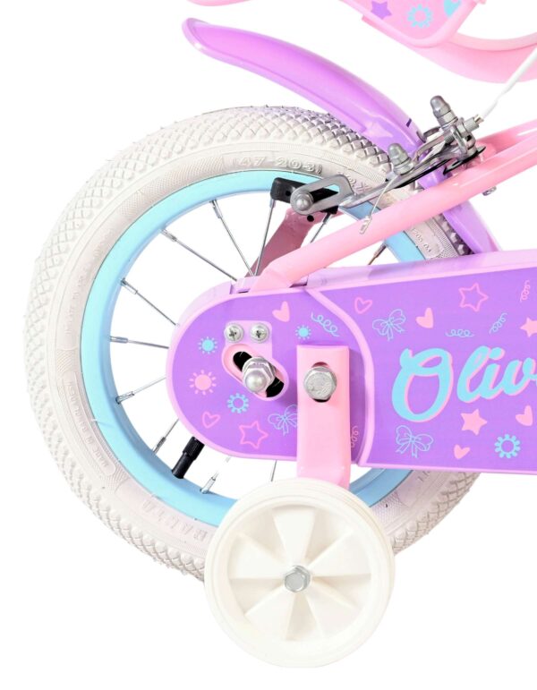 Volare Olivia Kinderfahrrad - Mädchen - 12 Zoll - Rosa - Zwei Handbremsen