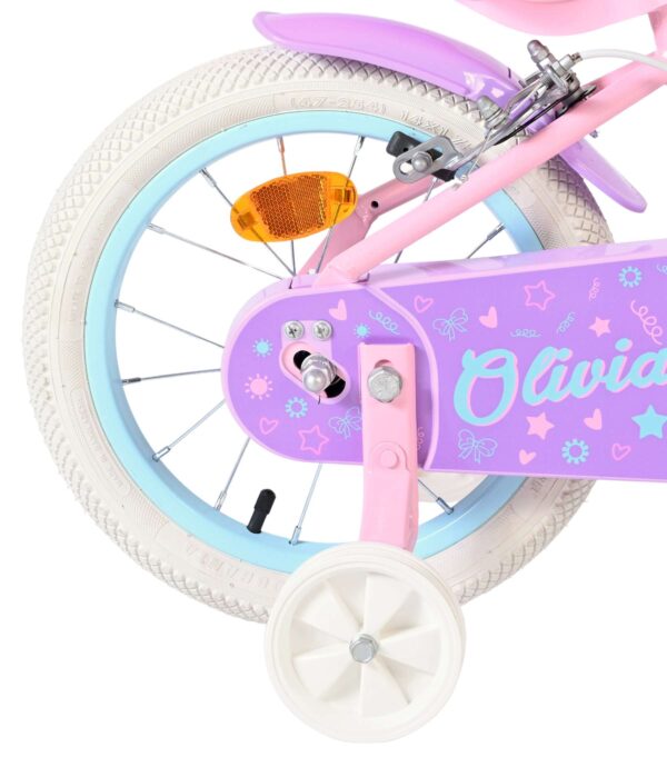Volare Olivia Kinderfahrrad - Mädchen - 14 Zoll - Rosa - Zwei Handbremsen