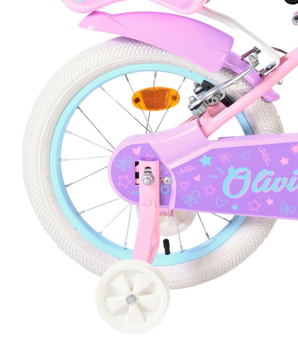 Volare Olivia Kinderfahrrad - Mädchen - 16 Zoll - Rosa - Zwei Handbremsen