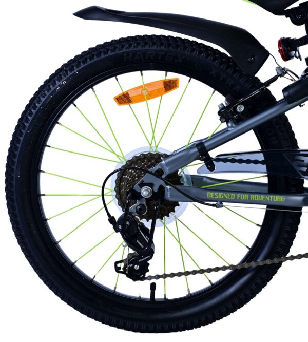 Volare Rocky Kinderfahrrad - 20 Zoll - 7 Gänge - Grün/Grau 2