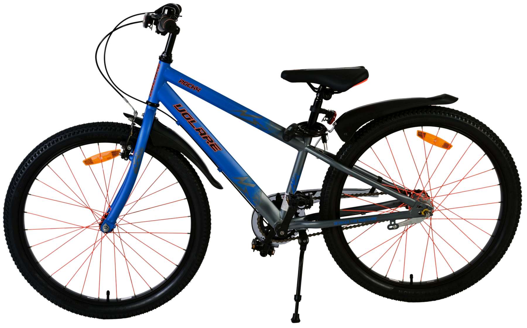 Volare Rocky Kinderfahrrad - 24 Zoll - Blau - Shimano Nexus 3 Gänge 8
