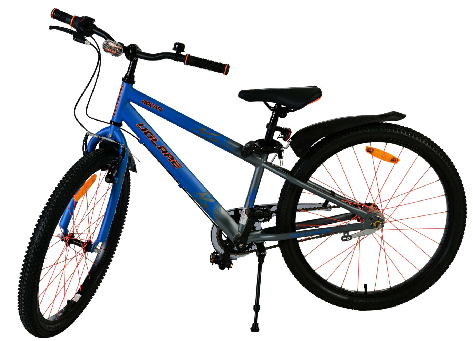 Volare Rocky Kinderfahrrad - 24 Zoll - Blau - Shimano Nexus 3 Gänge 9