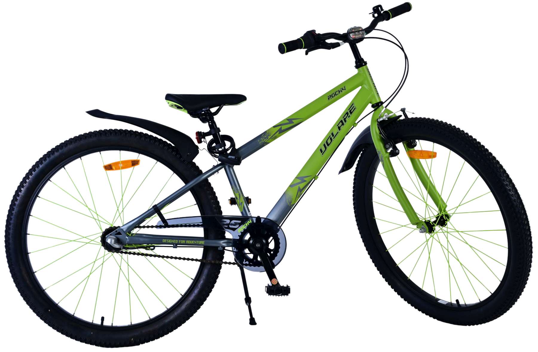Volare Rocky Kinderfahrrad - 26 Zoll - Grün - Shimano 3 Gänge 11