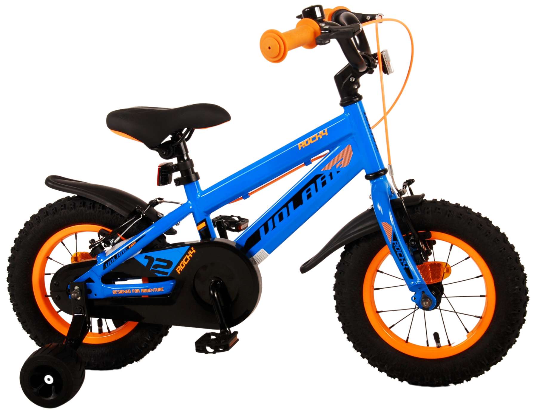 Volare Rocky Kinderfahrrad - Jungen - 12 Zoll - Blau - Zwei Handbremsen