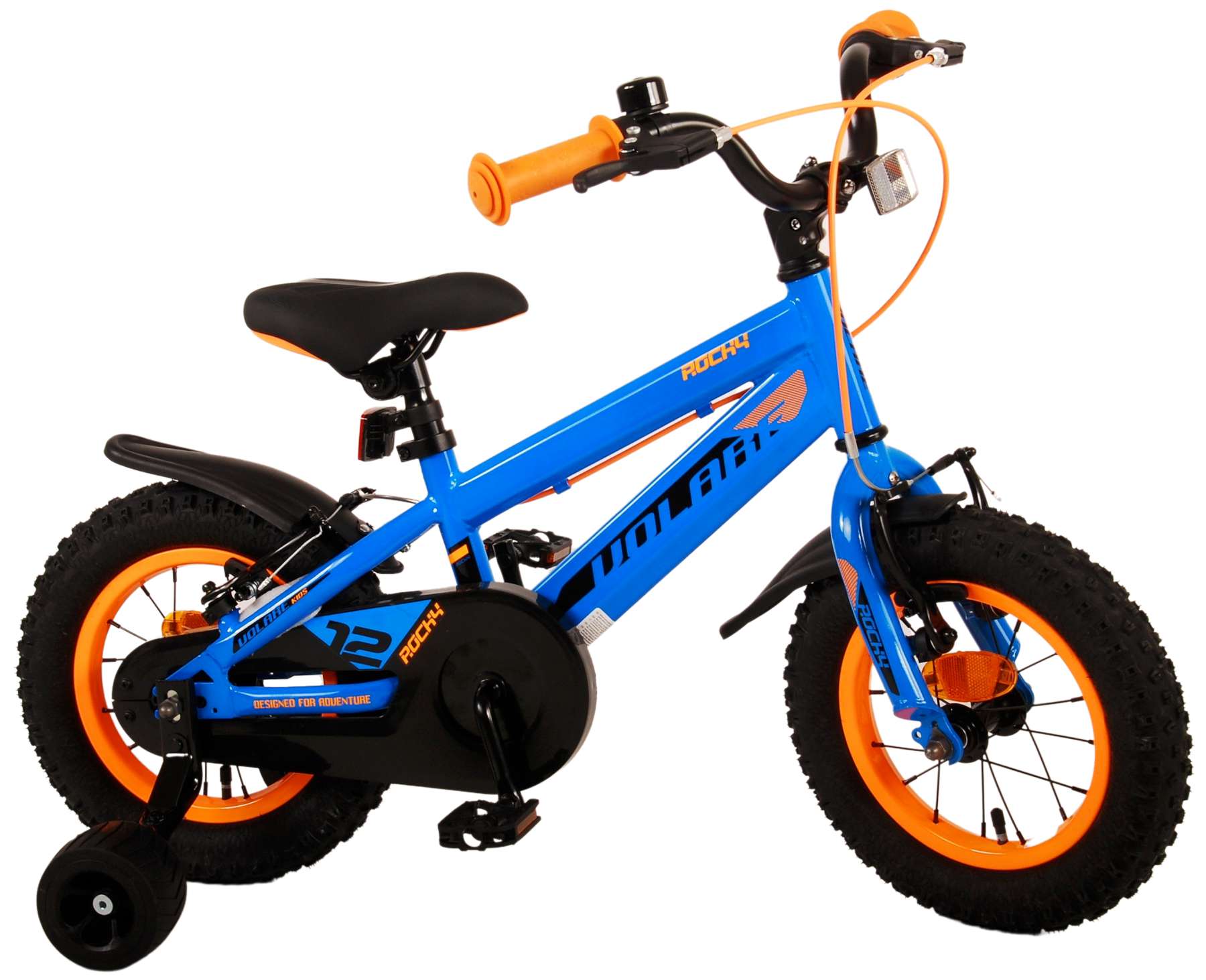Volare Rocky Kinderfahrrad - Jungen - 12 Zoll - Blau - Zwei Handbremsen