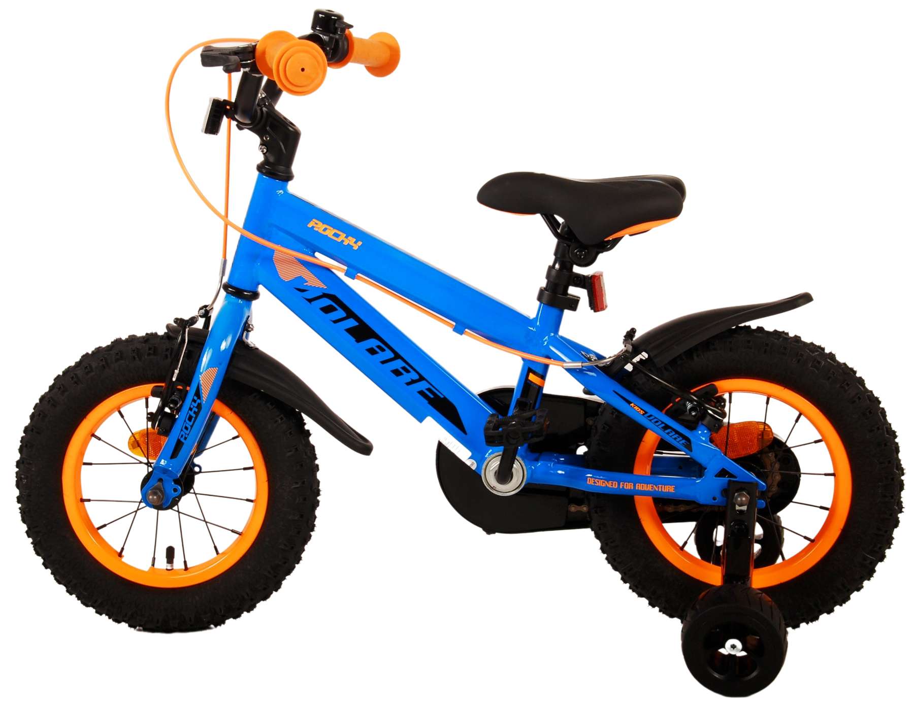 Volare Rocky Kinderfahrrad - Jungen - 12 Zoll - Blau - Zwei Handbremsen