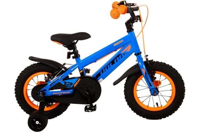 Volare Rocky Kinderfahrrad - Jungen - 12 Zoll - Blau - Zwei Handbremsen