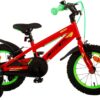 Volare Rocky Kinderfahrrad - Jungen - 14 Zoll - Rot - Zwei Handbremsen