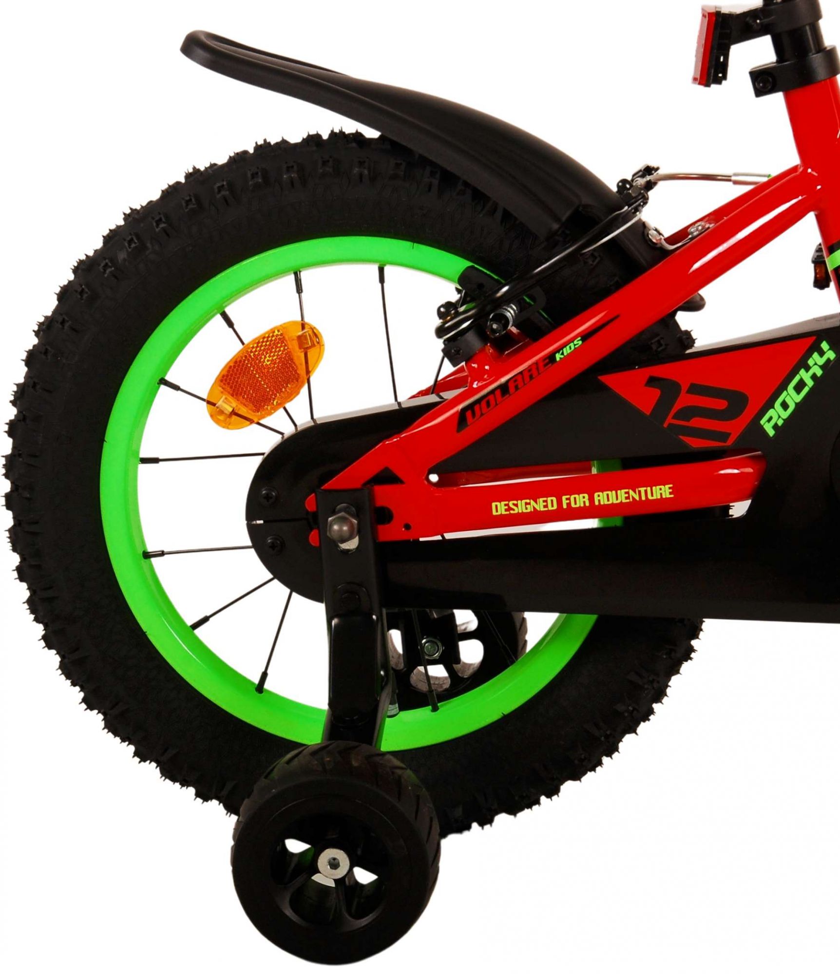 Volare Rocky Kinderfahrrad - Jungen - 14 Zoll - Rot - Zwei Handbremsen